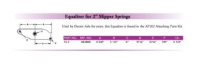 EQUALIZER, 2" SLIPPER SPRING, "SWAN-SHAPED"
